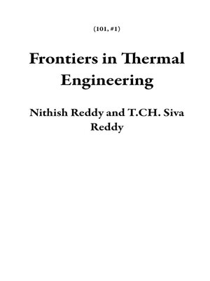 cover image of Frontiers in Thermal Engineering